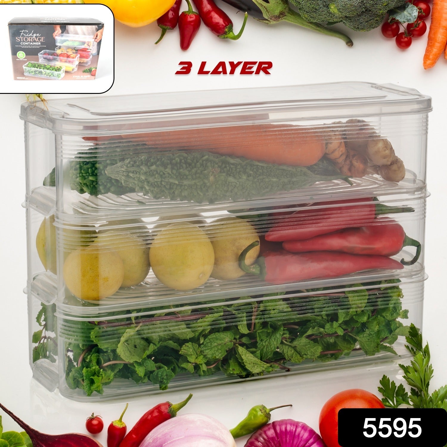 3 Fridge Storage Container, Fridge Organizer with Lid Stackable Fridge Storage Containers Plastic Freezer Storage Containers for Fish, Meat, Vegetables, Fruits, Pack of 3pcs, 1500ML Approx 3 Fridge Storage Container, Fridge Organizer with Lid Stackable Fridge Storage Containers Plastic Freezer Storage Containers for Fish, Meat, Vegetables, Fruits, Pack of 3pcs, 1500ML Approx